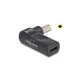 DELOCK Laptop töltőkábel adapter USB Type-C anya - IBM 7,9 x 5,5 mm apa 90° fokban hajlított DL60012 small