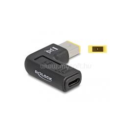 DELOCK Laptop töltőkábel adapter USB Type-C anya - Lenovo 11,0 x 4,5 mm apa 90 fokban hajlított DL60003 small