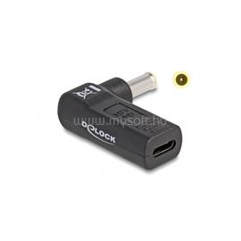 DELOCK Laptop töltőkábel adapter USB Type-C anya - Samsung 5,5 x 3,0 mm apa 90° fokban hajlított DL60013 small