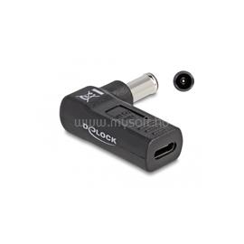 DELOCK Laptop töltőkábel adapter USB Type-C anya - Sony 6,0 x 4,3 mm apa 90° fokban hajlított DL60014 small