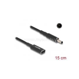 DELOCK Laptop töltőkábel adapterkábel USB Type-C anya - Dell 4,5 x 3,0 mm apa ott 15 cm DL60036 small