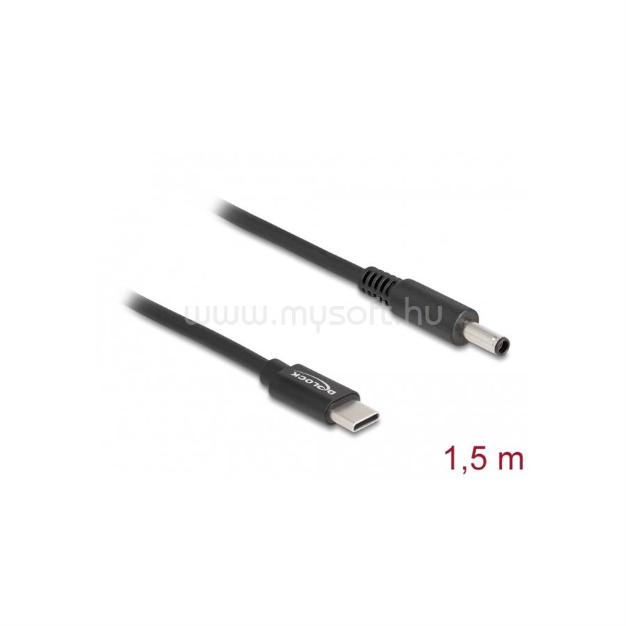 DELOCK Laptop töltőkábel USB Type-C apa - Dell 4,5 x 3,0 mm apa