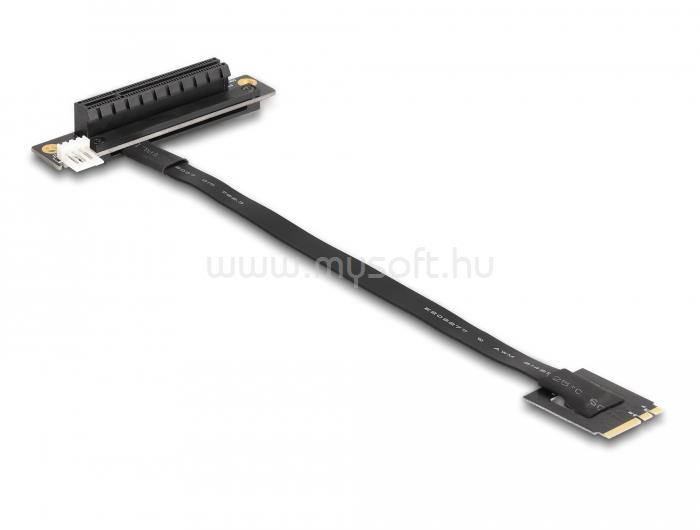 DELOCK M.2 kulcs A+E - PCIe x8 NVMe adapter hajlított 20 cm hosszú kábellel