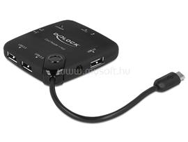 DELOCK Micro USB OTG kártyaolvasó + 3 port USB Hub DL65529 small
