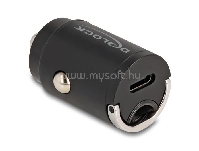 DELOCK Mini autós töltő USB Type-C  PD 3.0 30 W-tal