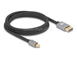 DELOCK Mini DisplayPort - DisplayPort-kábel 8K 60 Hz 2 m szürke fém retesz nélküli DL81092 small