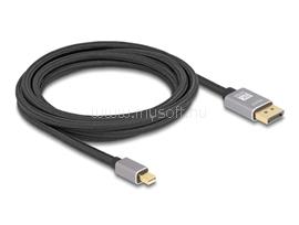 DELOCK Mini DisplayPort - DisplayPort-kábel 8K 60 Hz 3 m szürke fém retesz nélküli DL81093 small