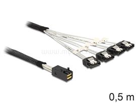 DELOCK Mini SAS HD x 4 SFF 8643 apa > 4 x SATA 7 Pin anya kábel, 0,5 m DL83392 small
