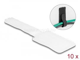 DELOCK Mini tépőzáras kábeltartó hossza 90 mm és szélessége 24 mm, 10 db. fekete, fehér DL19587 small