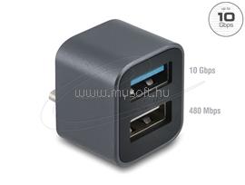 DELOCK Mini USB elosztó USB Type-C apa - 1 x USB 10 Gbps A + 1 x USB 2.0 A (64359) DL64359 small