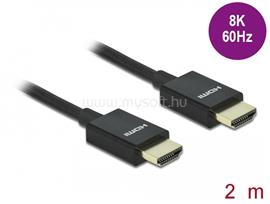 DELOCK Nagysebességű HDMI -kábel koax 48 Gbps 8K 60 Hz, fekete 2 m DL85385 small