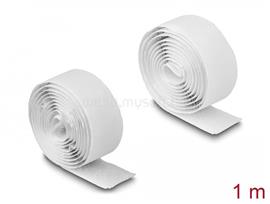 DELOCK Öntapadó tépőzáras szalag-szett, H 1 m és Sz 20 mm fehér DL19061 small