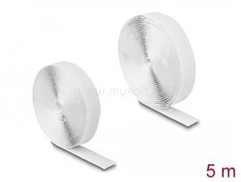 DELOCK Öntapadó tépőzáras szalag-szett, H 5 m és Sz 20 mm fehér DL19062 small
