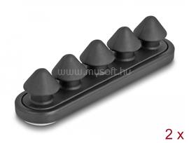 DELOCK Öntapadós kábeltartó 5 bújtatóval 2 db fekete DL18444 small