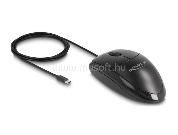 DELOCK Optikai USB Type-C  egér   Silent