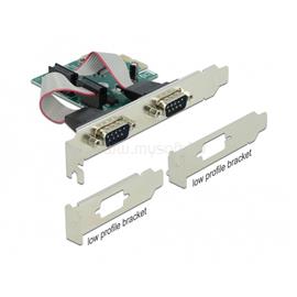 DELOCK PCI-E Bővítőkártya 2x Soros RS-232 port DL90007 small