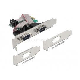 DELOCK PCI-E Bővítőkártya 2x Soros RS-232 port DL90046 small