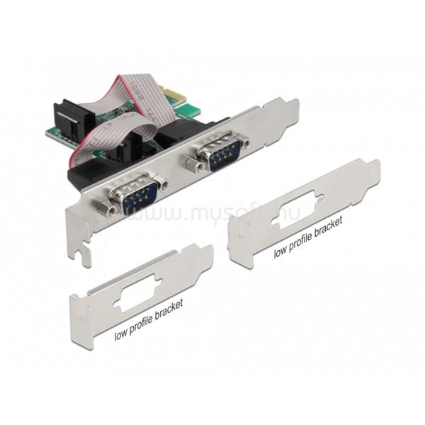 DELOCK PCI-E Bővítőkártya 2x Soros RS-232 port