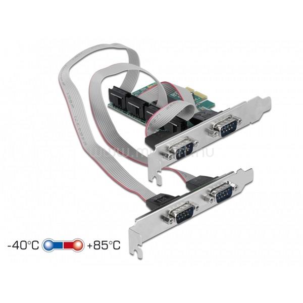 DELOCK PCI-E Bővítőkártya 4x Soros RS-232 port