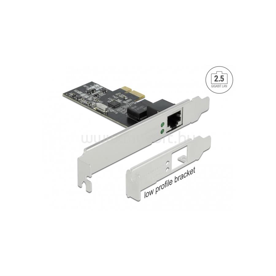 DELOCK PCI-E x1 Bővítőkártya > 1x RJ45 2.5 Gigabit LAN RTL8125