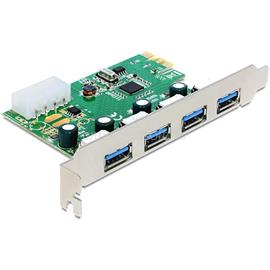 DELOCK PCI-E x1 Bővítőkártya 4x külső USB 3.2 Gen 1 Type-A female port DL89363 small