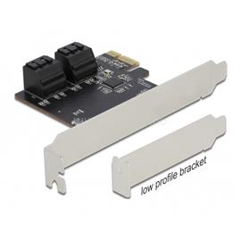DELOCK PCI-E x1 Bővítőkártya 4x SATA 6GB/s port DL90010 small