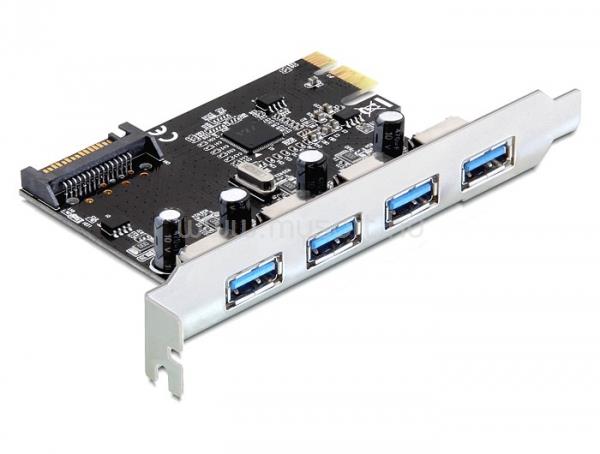DELOCK PCI Express kártya > 4 x USB-A 3.0, telepítő CD-vel