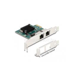 DELOCK PCI Express x1 kártya - 2 x RJ45 Gigabit LAN DL88205 small