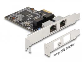 DELOCK PCI Express x1 kártya - 2 x RJ45 Gigabit LAN DL88615 small