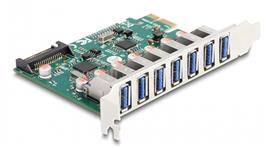 DELOCK PCI Express x1 Kártya -7 x külső USB 5 Gbps A-típusú anya DL90104 small