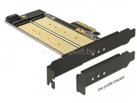 DELOCK PCI Express x4-kártya > 1 x belso M.2 aljzat B nyílással + 1 x belso NVMe M.2 aljzattal DL89630 small