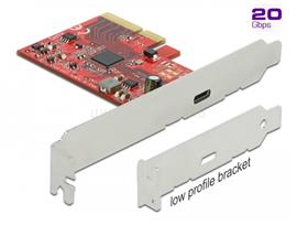 DELOCK PCI Express x4 Kártya - 1 x külső SuperSpeed USB 20 Gbps (USB 3.2 Gen 2x2) USB Type-C  hüvely DL89035 small
