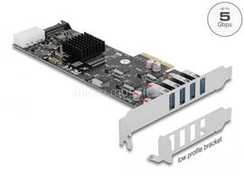 DELOCK PCI Express x4 kártya - 4 x USB-A 3.2 Gen 1 port (89008) DL89008 small