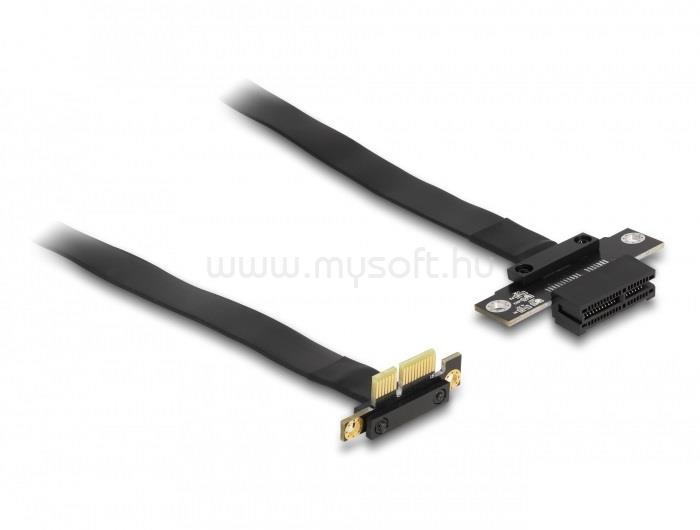 DELOCK PCI Expressz riser kártya x1 apa 90 -os szögben - x1 szlot kábellel 60 cm hosszú