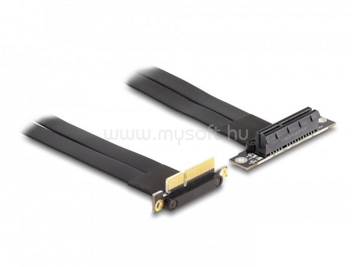 DELOCK PCI Expressz riser kártya x4 apa 90 -os szögben - x4 szlot 90 -os szögben kábellel 30 cm