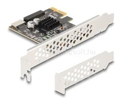 DELOCK PCI expressz x1 kártya - 1 x belső USB 5 Gbps Type-E Key A and 1 x 19 pin USB pin header male - alacsony profilú formatényező DL90344 small