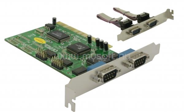 DELOCK PCI kártya - 4 db soros
