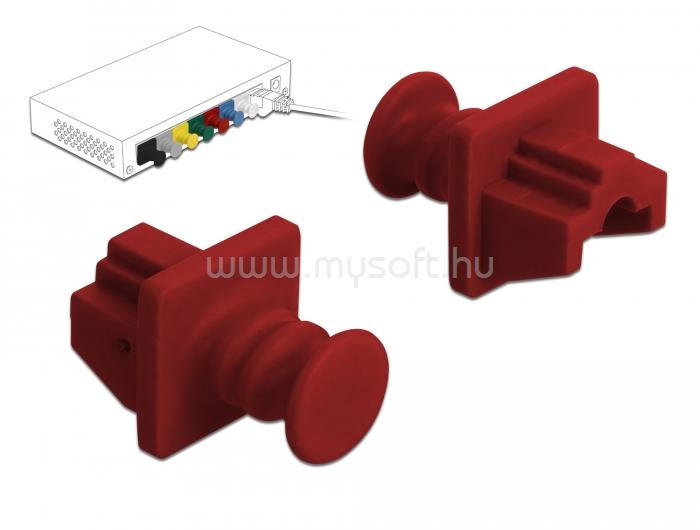 DELOCK Porvédő az RJ45 hüvely, 10 darab (piros)