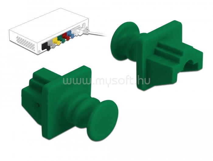DELOCK Porvédő az RJ45 hüvely, 10 darab zöld