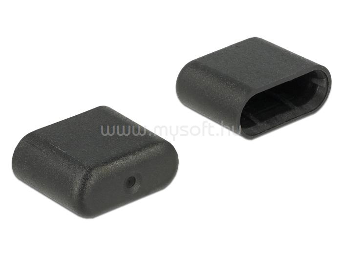 DELOCK Porvédő az USB Type-C  dugó, 10 darab, fekete