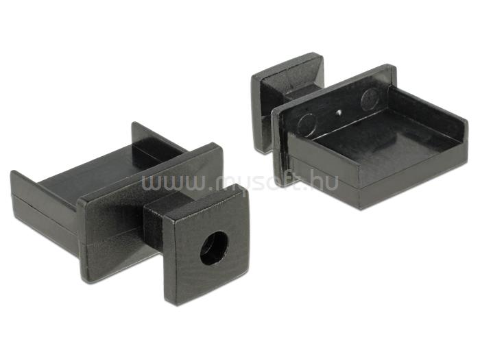 DELOCK Porvédő USB-A típusú kimenethez fogantyúval 10 db fekete