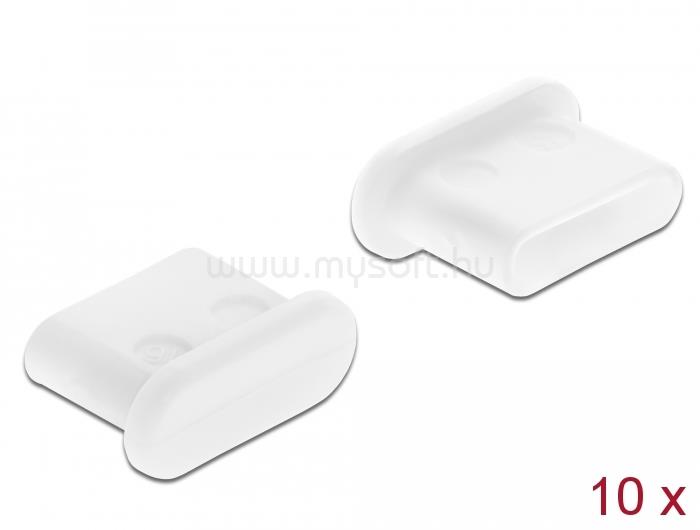 DELOCK Porvédő USB Type-C  kimenethez fogantyú nélkül 10 darab fehér