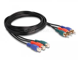 DELOCK RCA RGB bővítő kábel 3 db. apa - 3 db. anya, 1 m DL85390 small