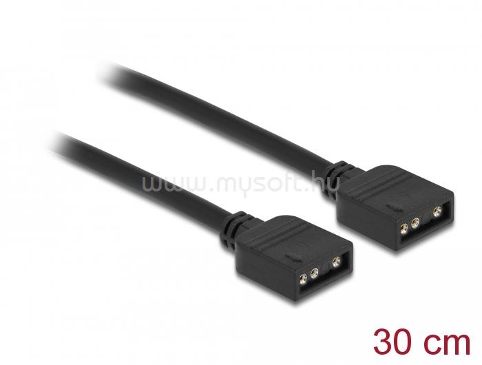 DELOCK RGB csatlakozó kábel 3 tűs 5 V-s RGB / ARGB LED fényhez 30 cm hosszú