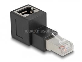 DELOCK RJ45 apa - RJ45 anya adapter Cat.6A 90  fokos szögben felfelé hajlítva DL87861 small