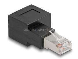 DELOCK RJ45 apa - RJ45 anya adapter Cat.6A 90  fokos szögben jobbra hajlítva DL87864 small