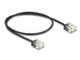 DELOCK RJ45 hálózati kábel Cat.6 UTP ultra vékony 0,5 m, fekete DL80370 small