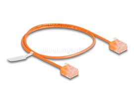 DELOCK RJ45 hálózati kábel Cat.6 UTP ultravékony 0,5 m narancssárga rövid csatlakoztatókkal DL80854 small