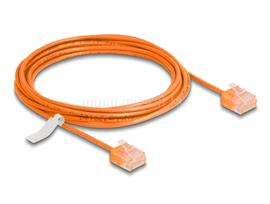 DELOCK RJ45 hálózati kábel Cat.6 UTP ultravékony 3 m narancssárga rövid csatlakoztatókkal DL80857 small