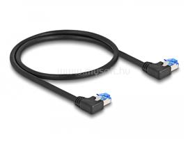 DELOCK RJ45 hálózati kábel Cat.6A S/FTP balra hajló 0,5 m fekete DL80209 small